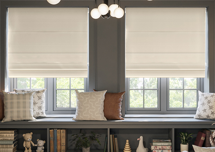 Kyoto Faux Silk, Oyster - Roman Blind - Image 3